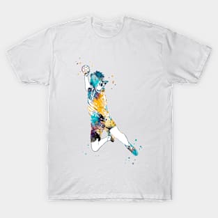 Handball Player Boy Hits The Ball T-Shirt